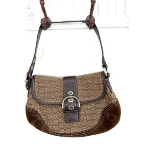 Coach Soho Signature Brown Shoulder Bag Vintage Y2K Model #F10926